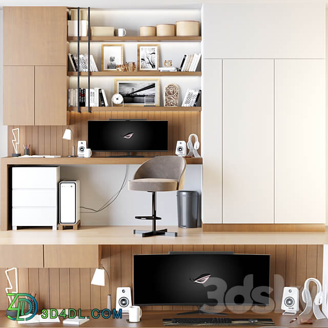 Home Office Set 3D Models