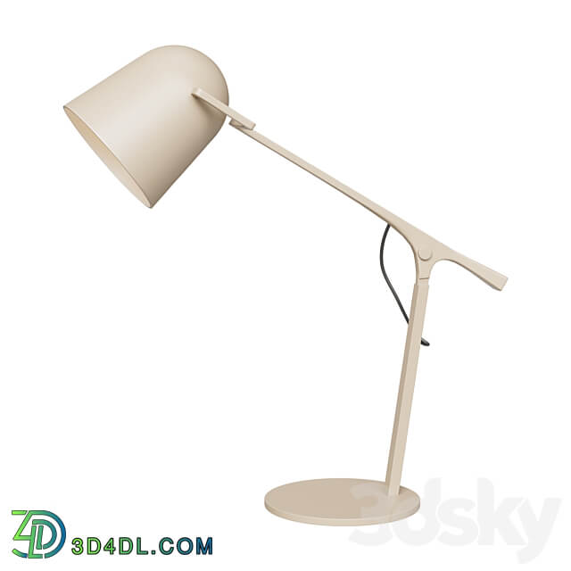 Minimal Beige Iron Desk Lamp 3D Models