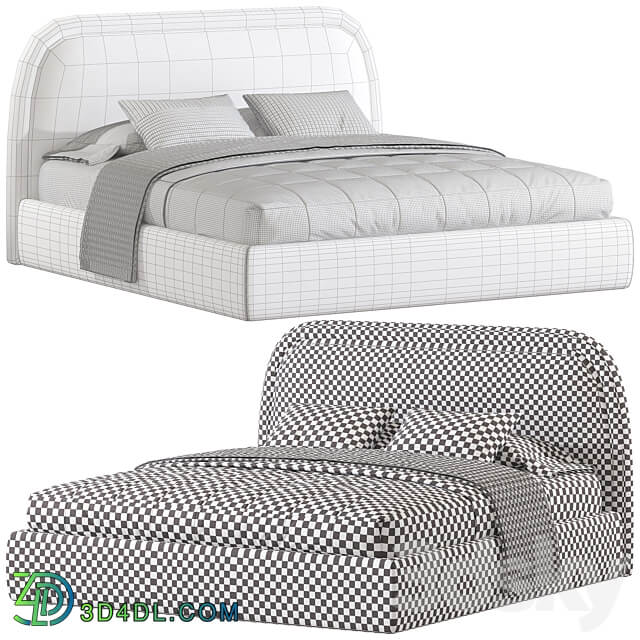 Double bed 150. Bed 3D Models