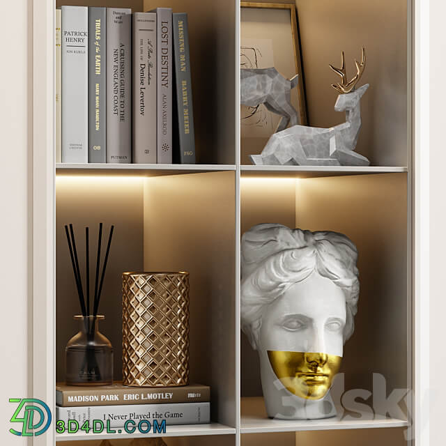 Neoclassical wardrobe 16 Wardrobe Display cabinets 3D Models