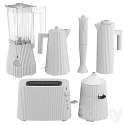 Set of kitchen appliances Alessi Plisse 3D Models 