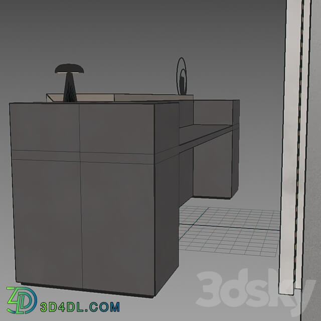 182 office furniture 02 reception desk 02 3D Models