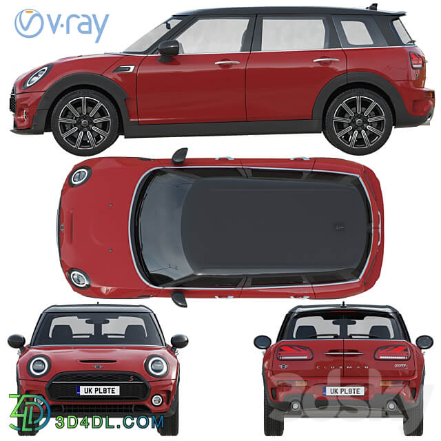 Mini Clubman 2022 3D Models