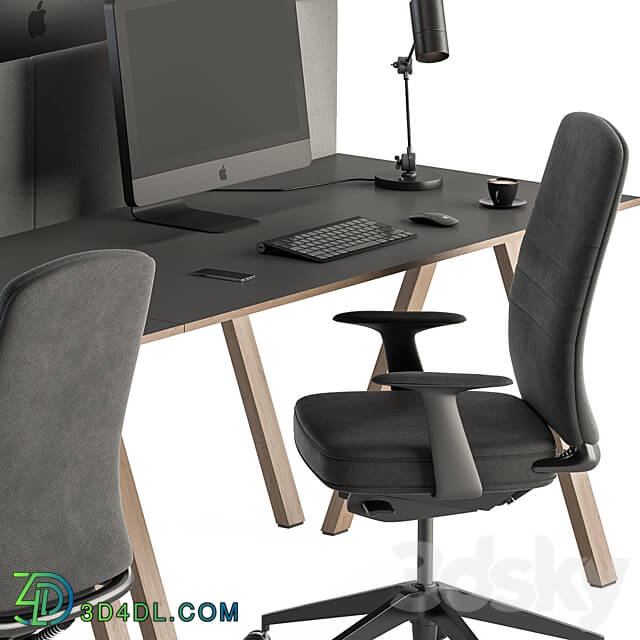 Employee Set Office Furniture 346 3D Models