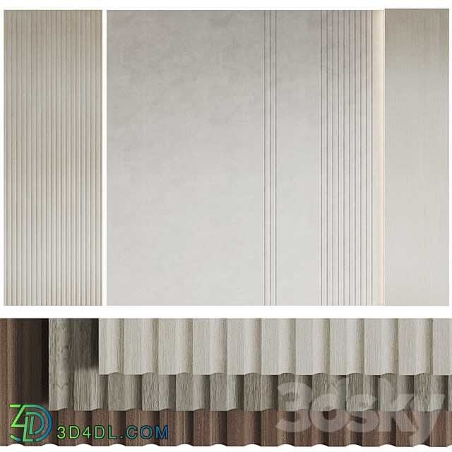 Decorative wall panels Wood 3 3D Models