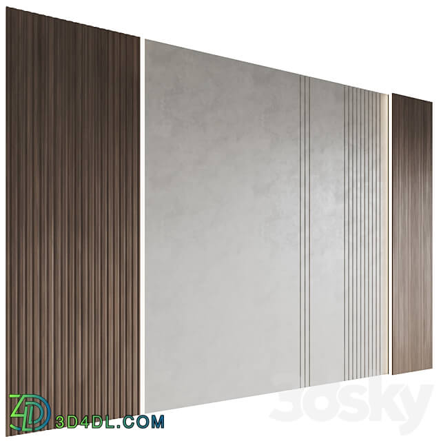 Decorative wall panels Wood 3 3D Models