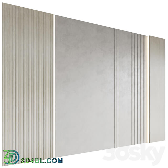 Decorative wall panels Wood 3 3D Models