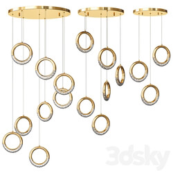 Luxury Ring Led Chandelier Pendant light 3D Models 