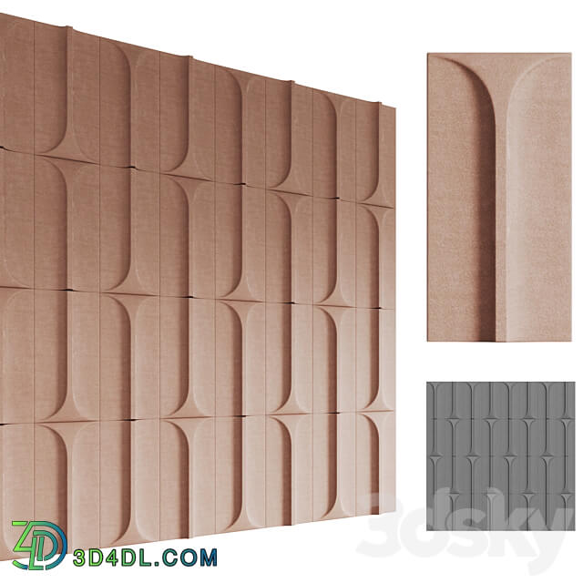 Arc Acoustic Wall Panel by Stone 3D Models