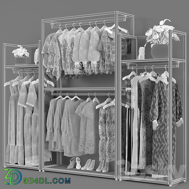 clothesstore hanger 4 3D Models