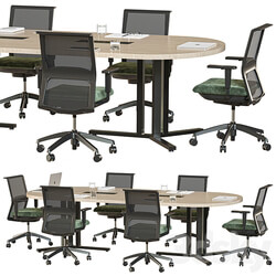 oval conference table 3D Models 