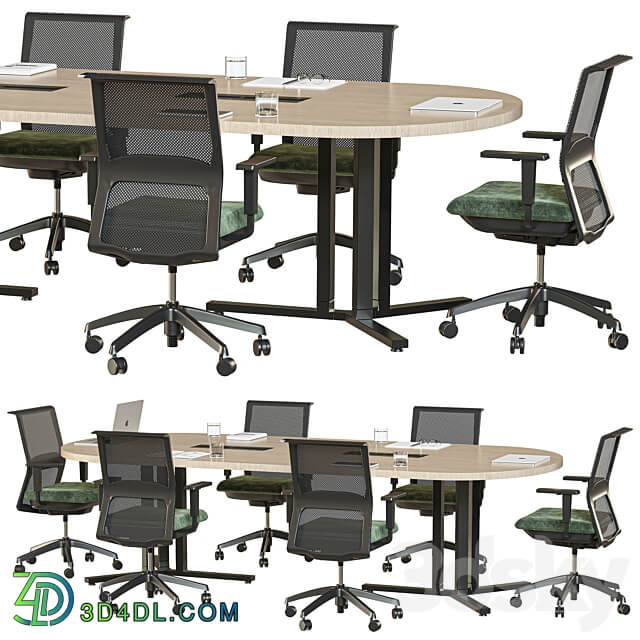 oval conference table 3D Models