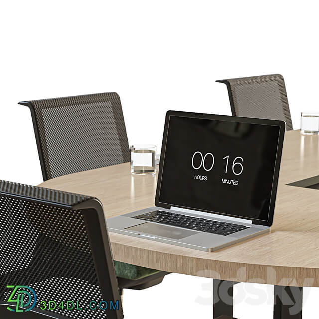 oval conference table 3D Models