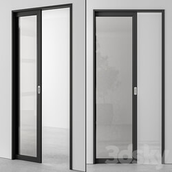 Glass Pocket Door Set 51 3D Models 