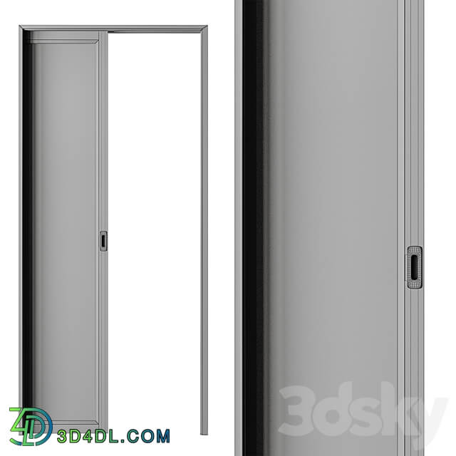 Glass Pocket Door Set 51 3D Models