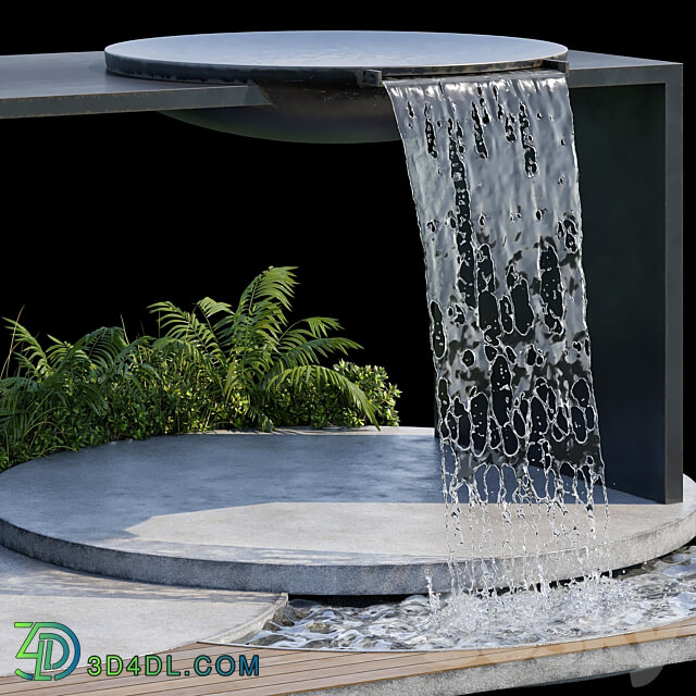 Landscape Furniture with Fountain Architect Element 09 Other 3D Models