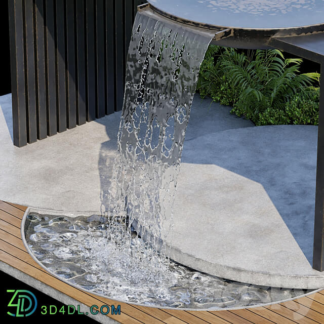 Landscape Furniture with Fountain Architect Element 09 Other 3D Models