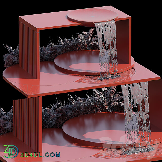 Landscape Furniture with Fountain Architect Element 09 Other 3D Models