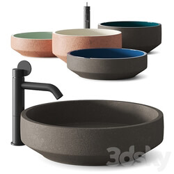 Agape Cenote Washbasins Lemon Taps 3D Models 