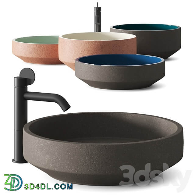 Agape Cenote Washbasins Lemon Taps 3D Models