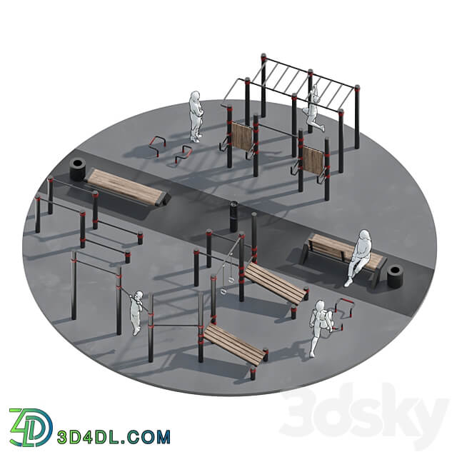 Workout area 3D Models