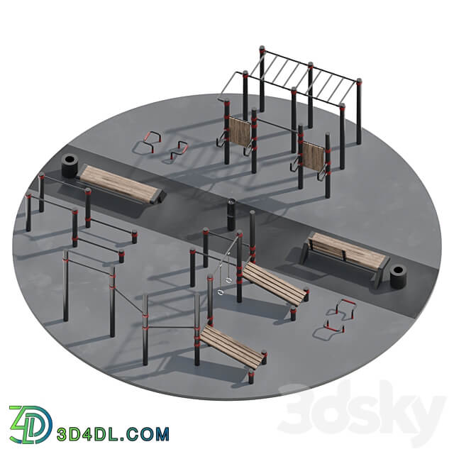 Workout area 3D Models