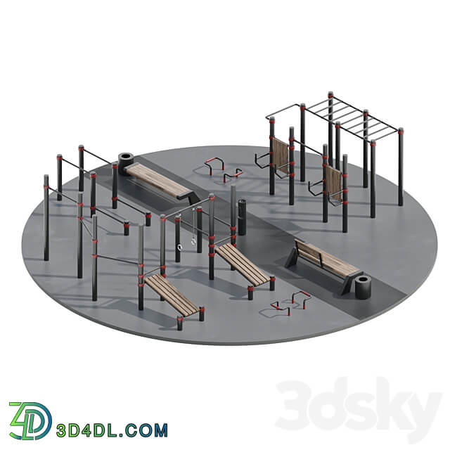 Workout area 3D Models