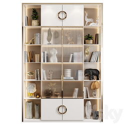 Neoclassical rack 1 Wardrobe Display cabinets 3D Models 