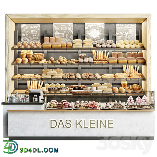 Bakery with pastries and desserts 3D Models