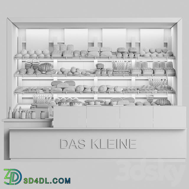 Bakery with pastries and desserts 3D Models