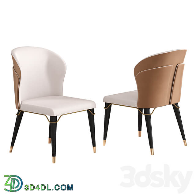 Modern Dining Chair Povison Table Chair 3D Models