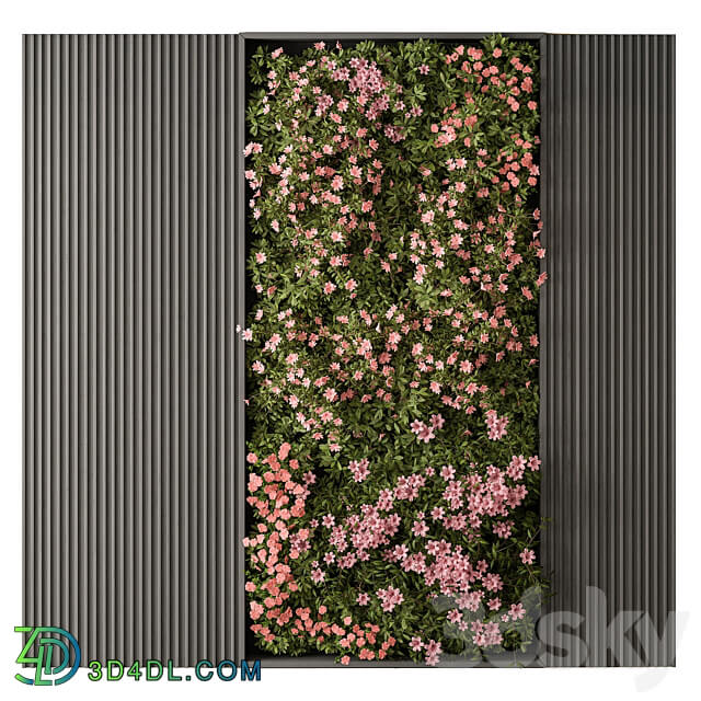 Flower Vertical Garden Wall Decor 62 Fitowall 3D Models