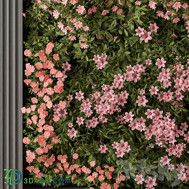 Flower Vertical Garden Wall Decor 62 Fitowall 3D Models