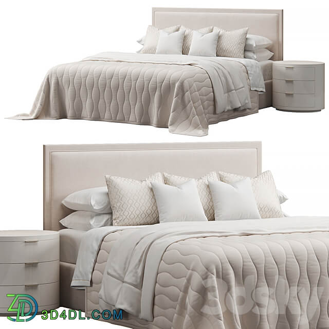 Rectangular Headboard Bed by FISCHER FURNITURE Bed 3D Models