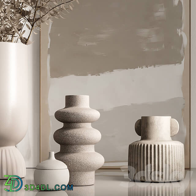 Decorative set with vases 3D Models