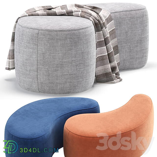 Pouffe Cork 7 Colors Version divan.ru 3D Models