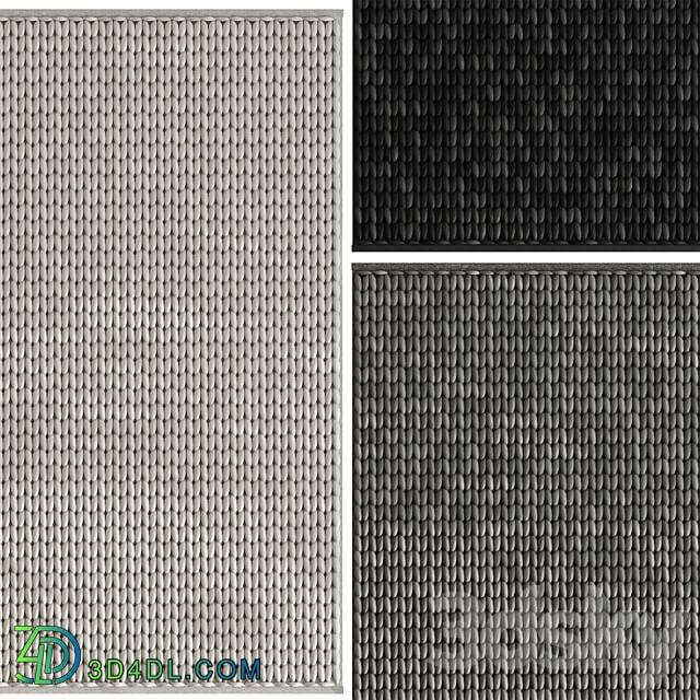 Coarse knit carpet 01 3D Models