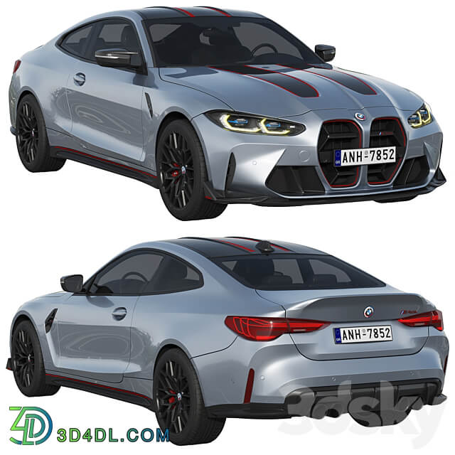 BMW M4 CSL 2022 3D Models