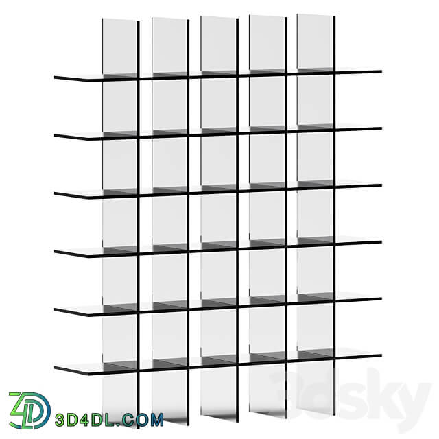 Glass Shelves 1 1976 by Glas Italia Wardrobe Display cabinets 3D Models