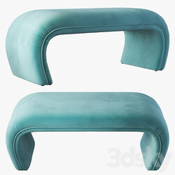 Barnes upholstered bench 5 colors 3D Models 