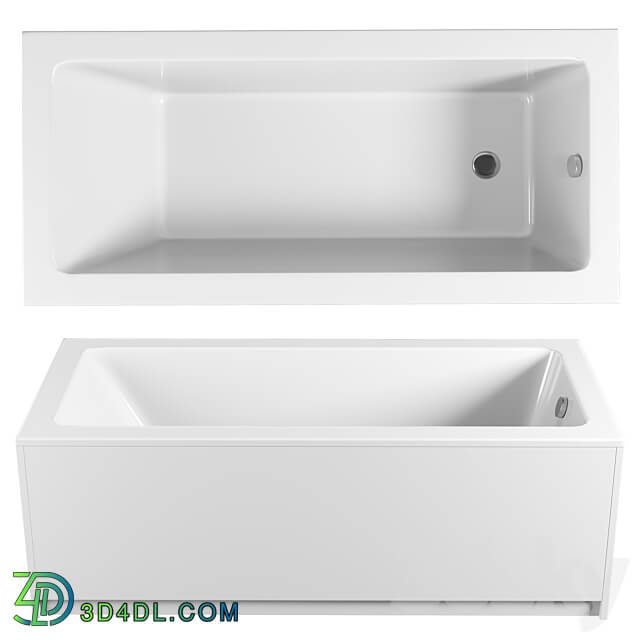 Acrylic bathtub Excellent Wave 180x80 3D Models