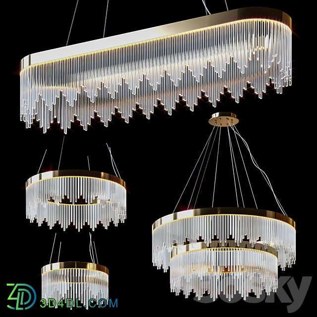 Hanging chandeliers FAIRYTALE by Romatti Pendant light 3D Models