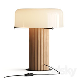 West Elm Linus Fluted Table Lamp 3D Models 