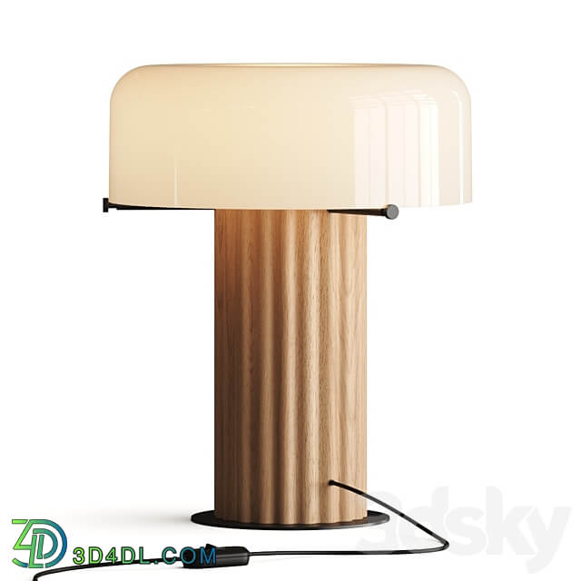 West Elm Linus Fluted Table Lamp 3D Models