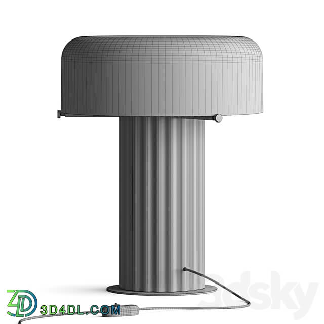 West Elm Linus Fluted Table Lamp 3D Models