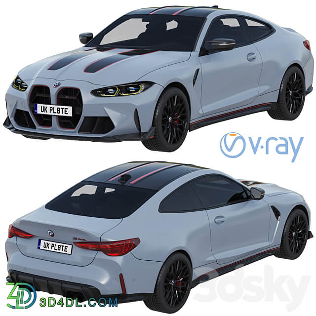 BMW M4 CSL 2022 3D Models