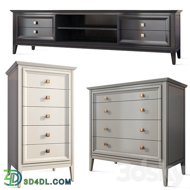 TV cabinet chest of drawers for clothes Tesoro Aletan Sideboard Chest of drawer 3D Models