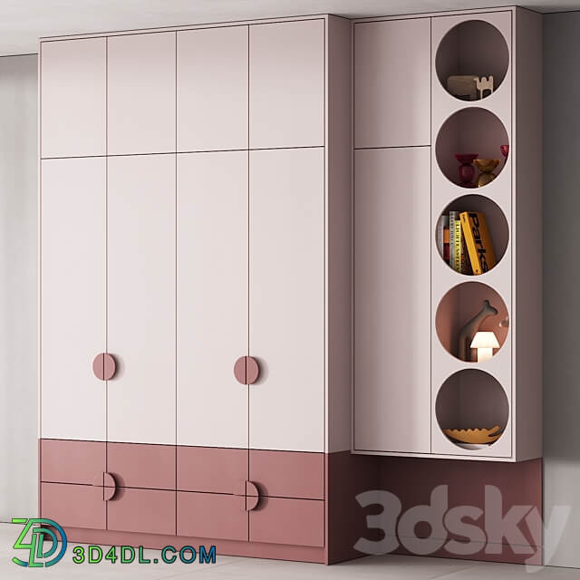 199 furniture for children 01 rack with round holes 01 3D Models