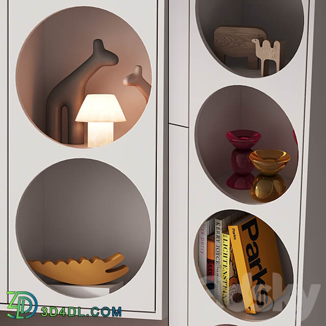 199 furniture for children 01 rack with round holes 01 3D Models