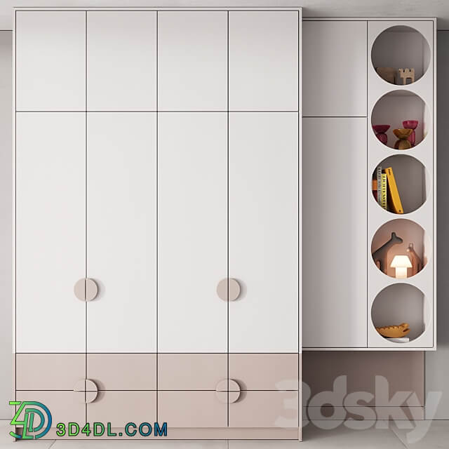 199 furniture for children 01 rack with round holes 01 3D Models